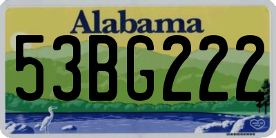 AL license plate 53BG222