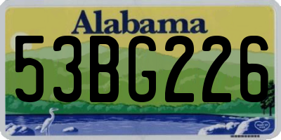 AL license plate 53BG226