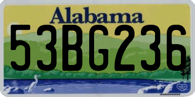 AL license plate 53BG236
