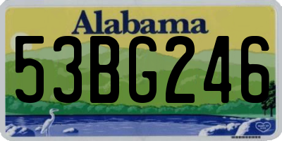 AL license plate 53BG246