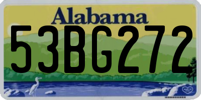 AL license plate 53BG272