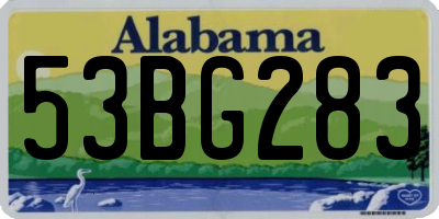 AL license plate 53BG283