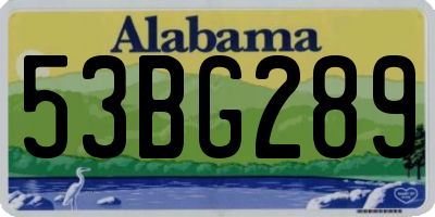 AL license plate 53BG289