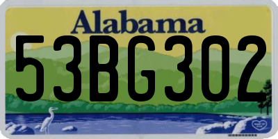 AL license plate 53BG302