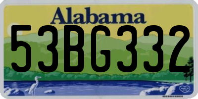 AL license plate 53BG332