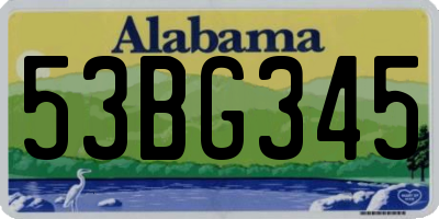 AL license plate 53BG345
