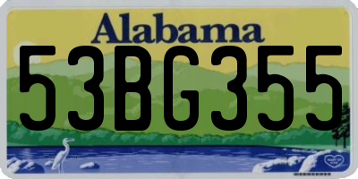 AL license plate 53BG355
