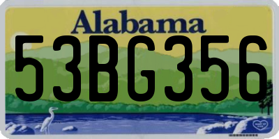 AL license plate 53BG356