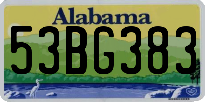 AL license plate 53BG383