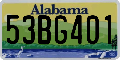 AL license plate 53BG401