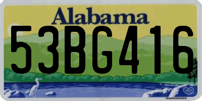 AL license plate 53BG416