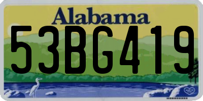 AL license plate 53BG419