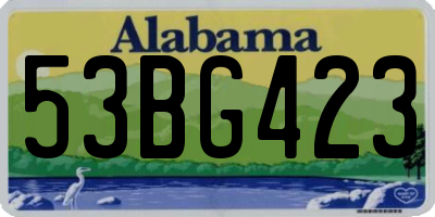 AL license plate 53BG423