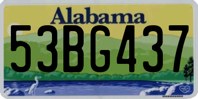 AL license plate 53BG437