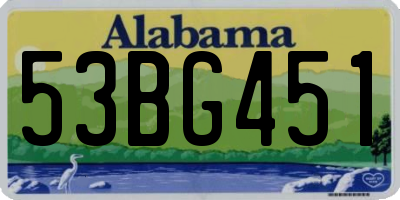 AL license plate 53BG451