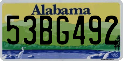 AL license plate 53BG492