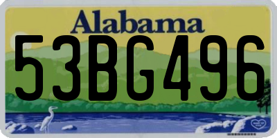 AL license plate 53BG496