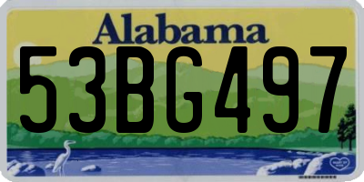 AL license plate 53BG497