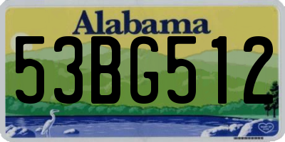 AL license plate 53BG512