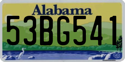AL license plate 53BG541