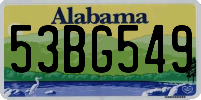 AL license plate 53BG549