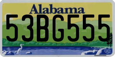 AL license plate 53BG555