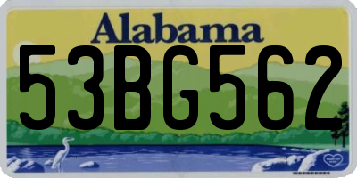 AL license plate 53BG562