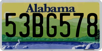 AL license plate 53BG578