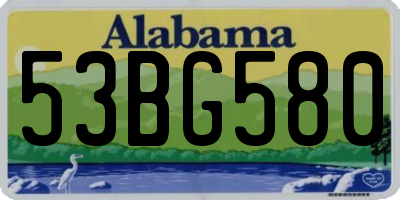AL license plate 53BG580