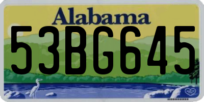 AL license plate 53BG645