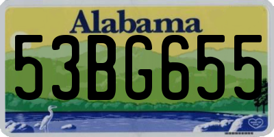 AL license plate 53BG655
