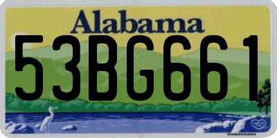 AL license plate 53BG661