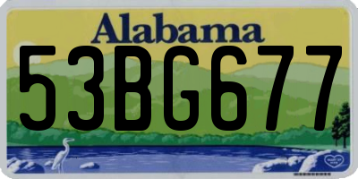 AL license plate 53BG677