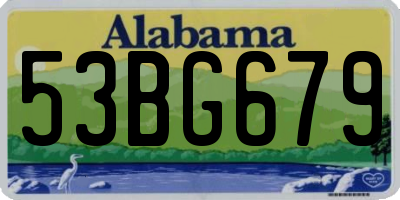 AL license plate 53BG679