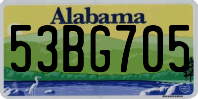 AL license plate 53BG705
