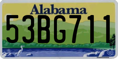 AL license plate 53BG711