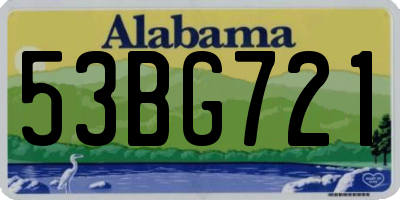AL license plate 53BG721