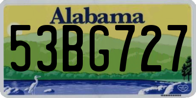 AL license plate 53BG727