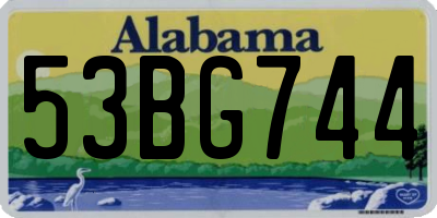 AL license plate 53BG744