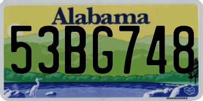 AL license plate 53BG748