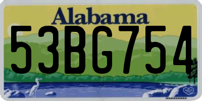 AL license plate 53BG754