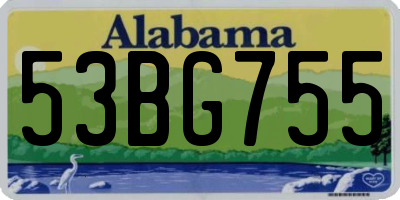 AL license plate 53BG755