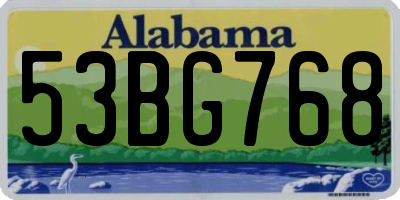 AL license plate 53BG768