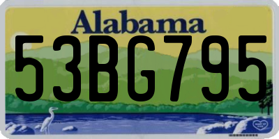 AL license plate 53BG795
