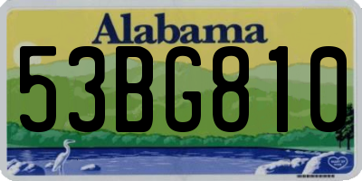 AL license plate 53BG810
