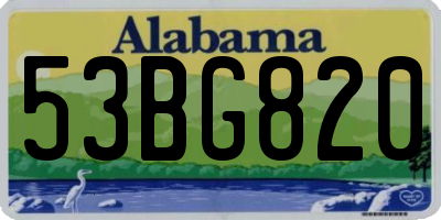 AL license plate 53BG820