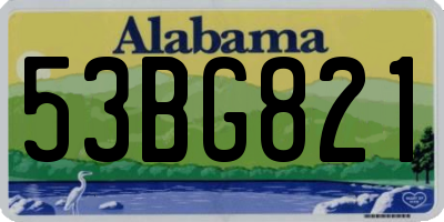 AL license plate 53BG821