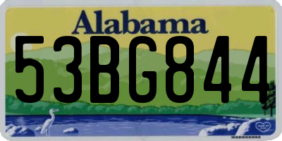AL license plate 53BG844