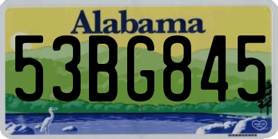 AL license plate 53BG845