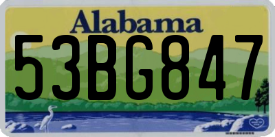 AL license plate 53BG847